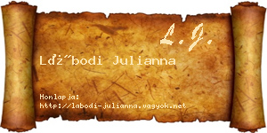 Lábodi Julianna névjegykártya