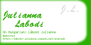 julianna labodi business card